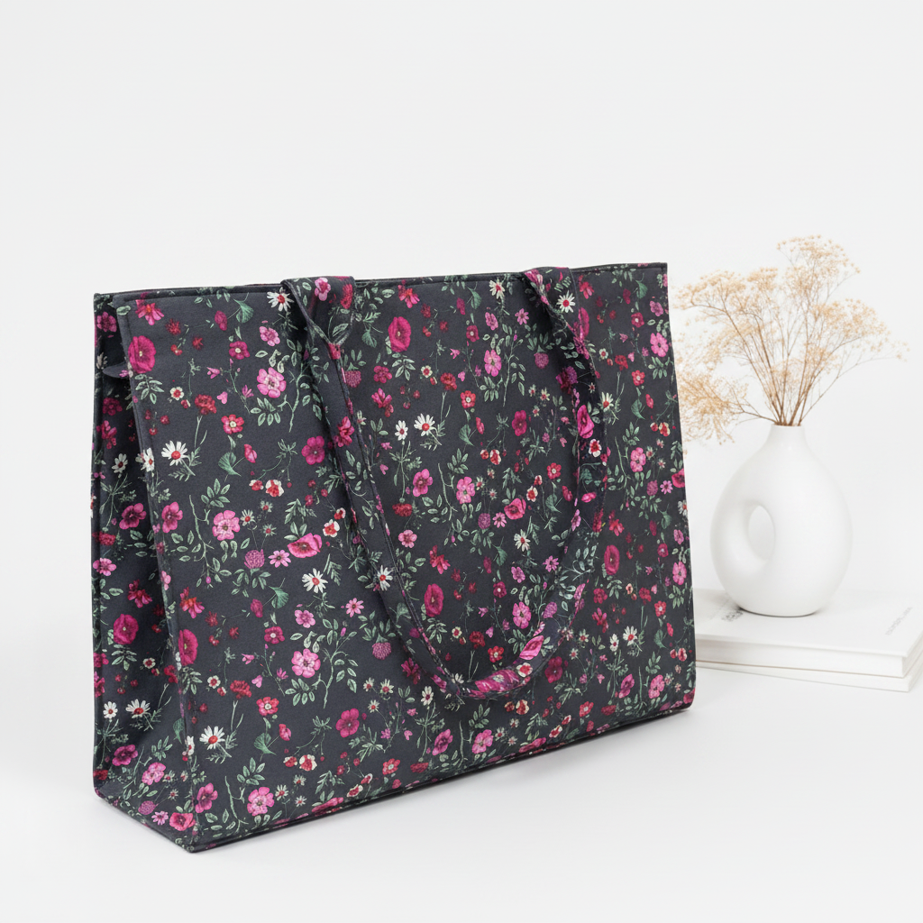 Noir Bloom Tote Bag