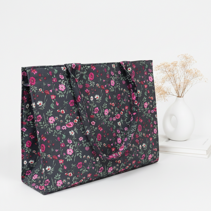Noir Bloom Tote Bag