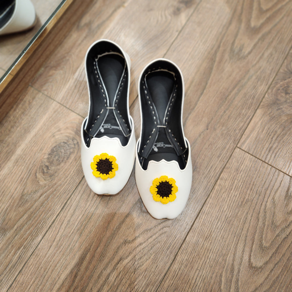 Sunflower Crochet Khussa & Potli Combo