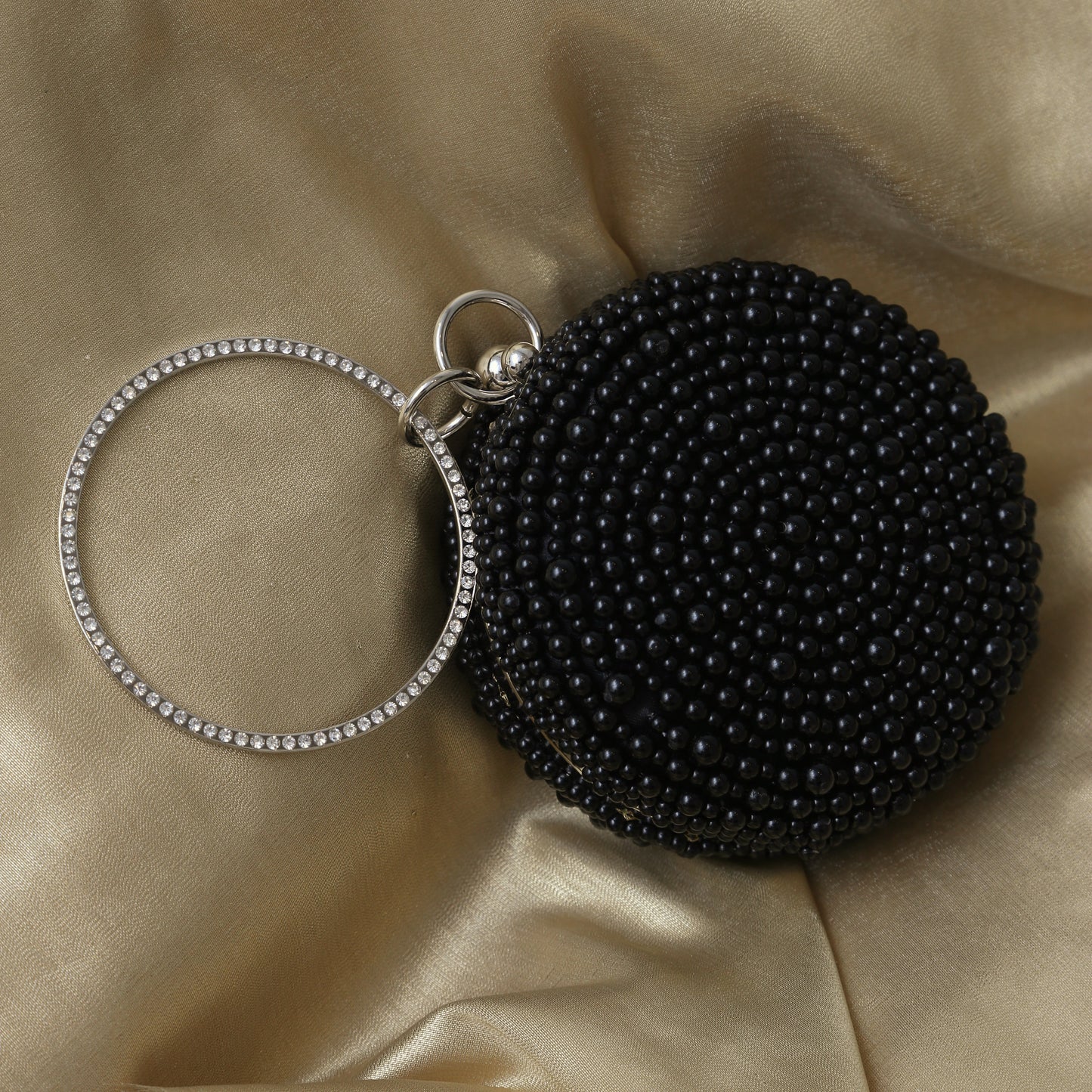 Pearl Ring Clutch (Black)