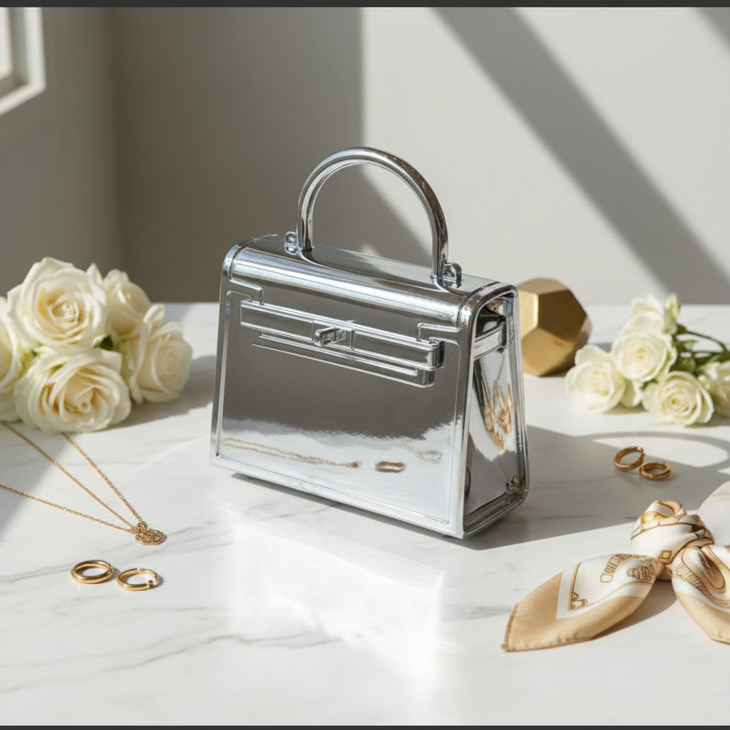 BoxLock Mini Clutch (Silver)