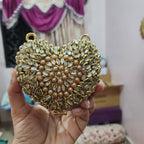 Kundan Heart Clutch (E)