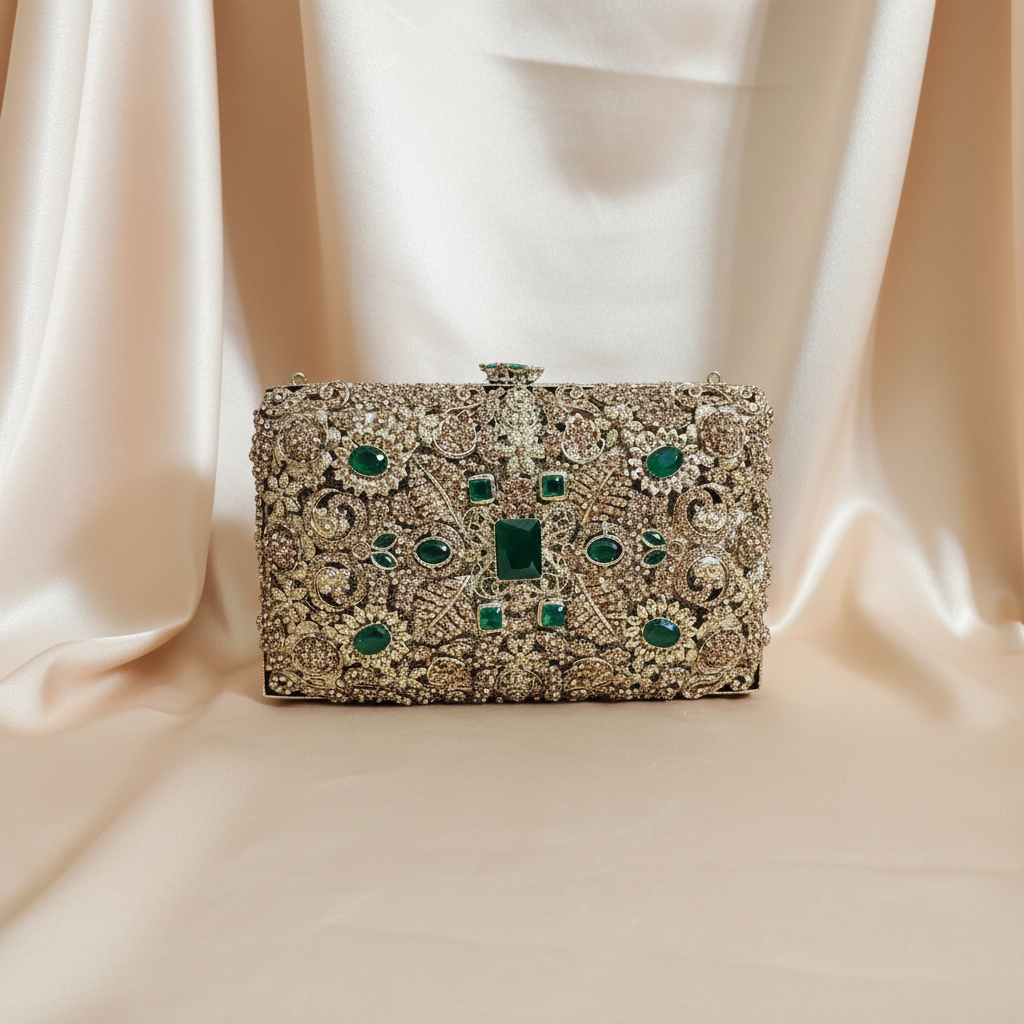 Manjoos Turkish Clutch A(Emerald)