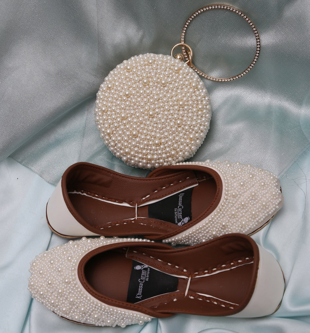 White Pearl RingClutch Set