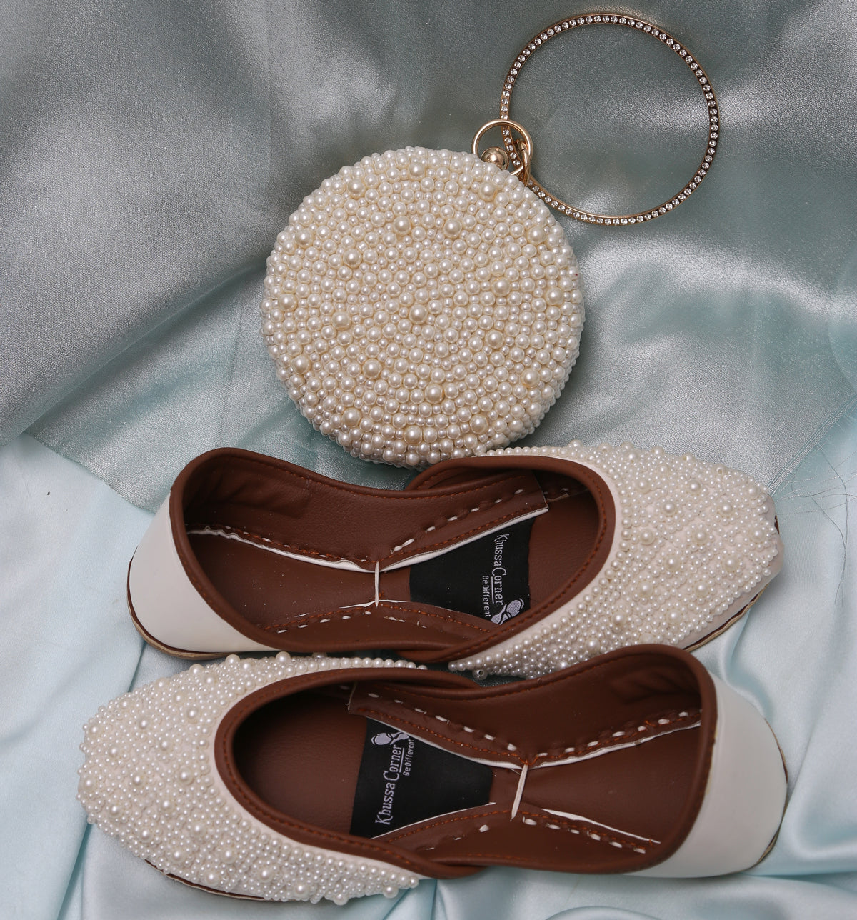 White Pearl RingClutch Set