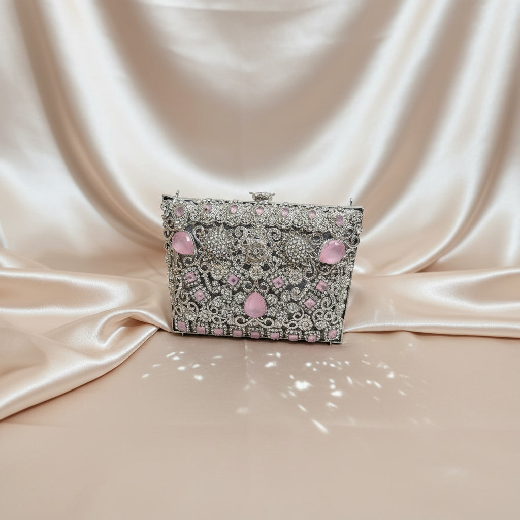 Manjoos Turkish Clutch S(Pink) – Khussa Corner