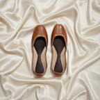 Brown Zari Leather