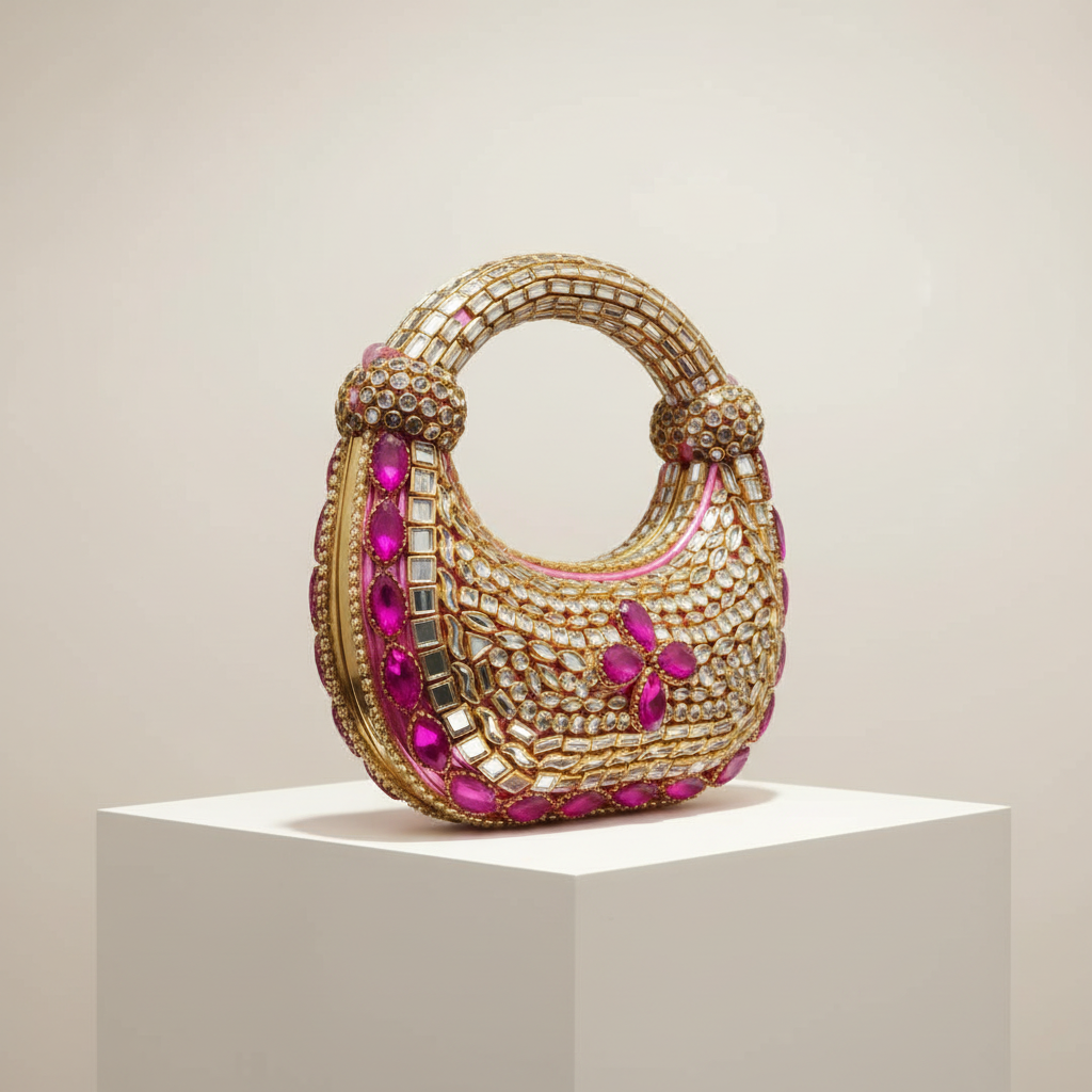 Kundan Gulabo Clutch
