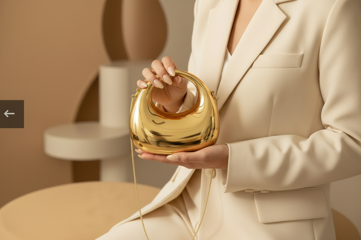 Dazzling Statement Mini Clutch (Gold)