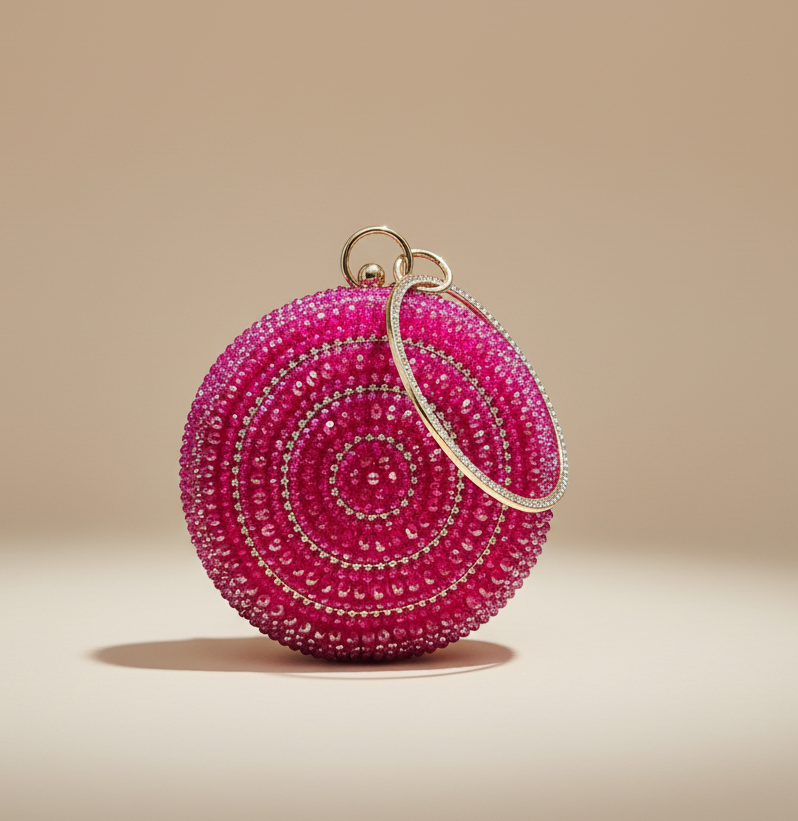 Suchy Moti Clutch (Fuschia)