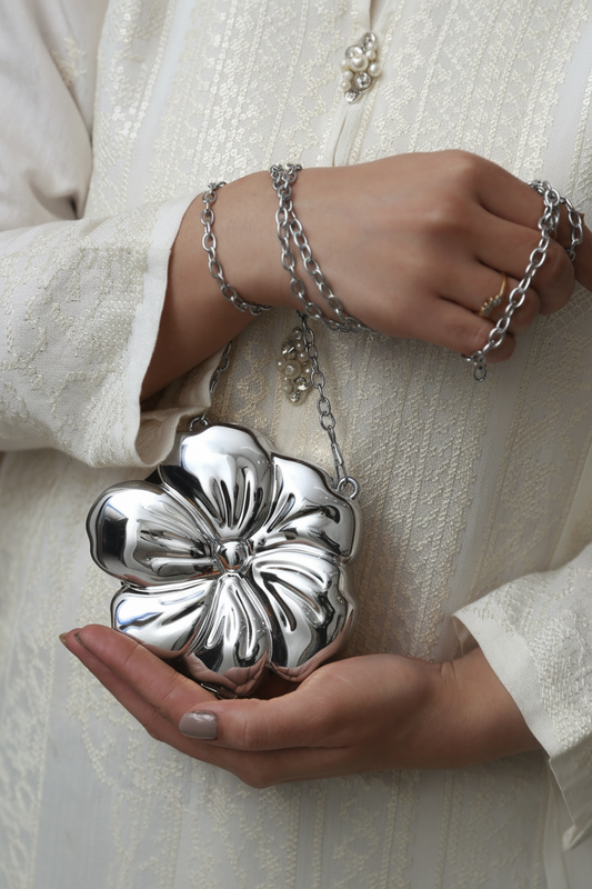 Silver Flower MiniBag