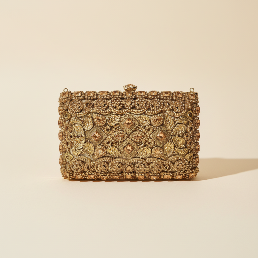 Manjoos Turkish Clutch A(Gold)
