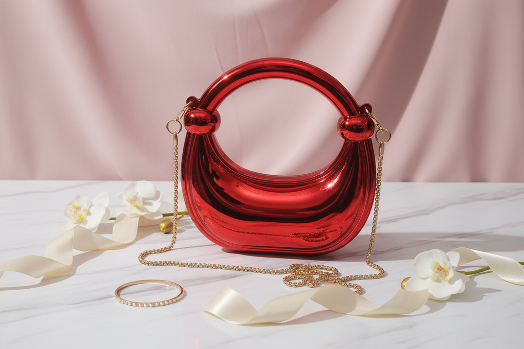 Dazzling Moon Mini Clutch(Red)