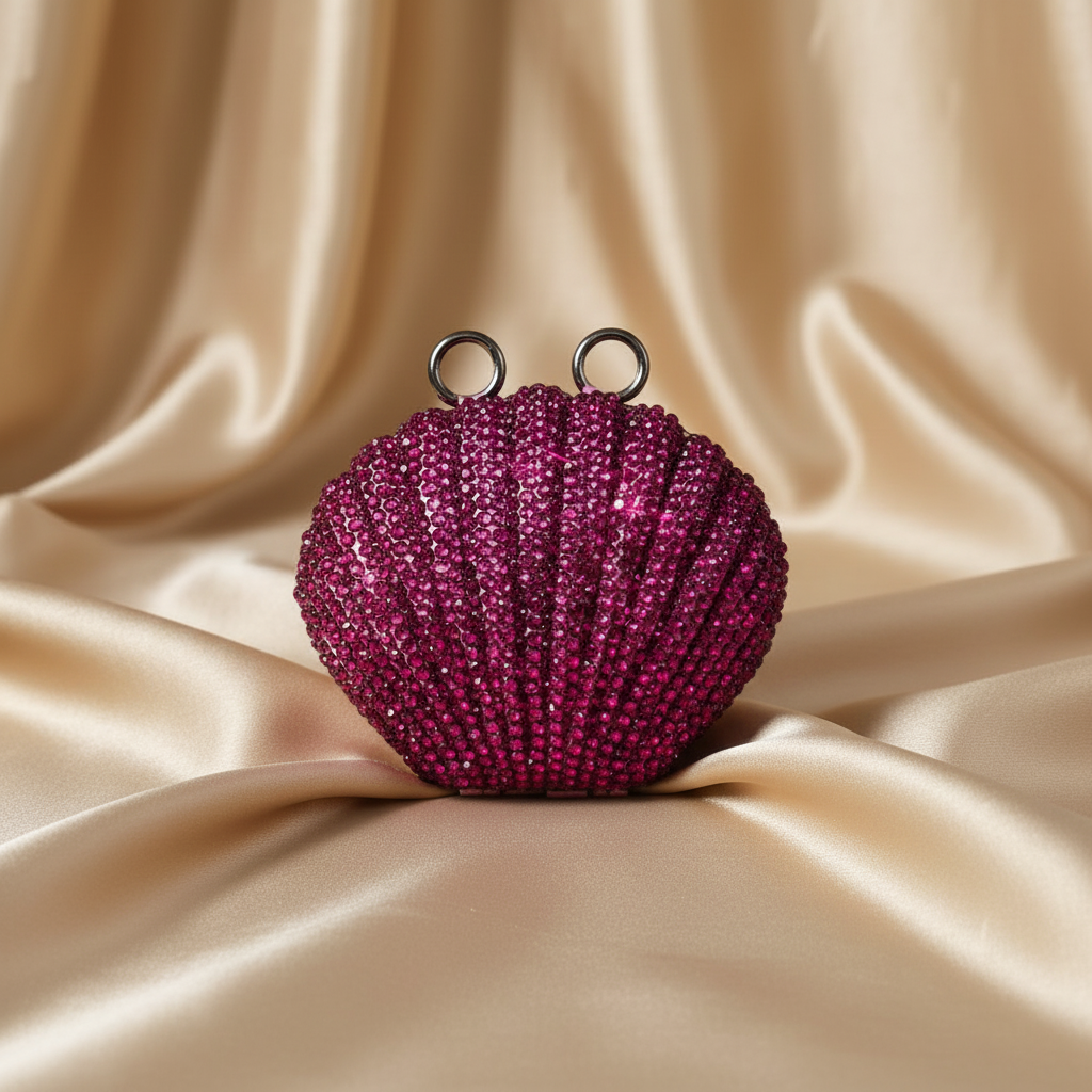 Shellena Crystal Clutch- Pink