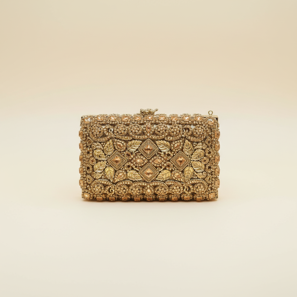 Manjoos Turkish Clutch A(Gold)