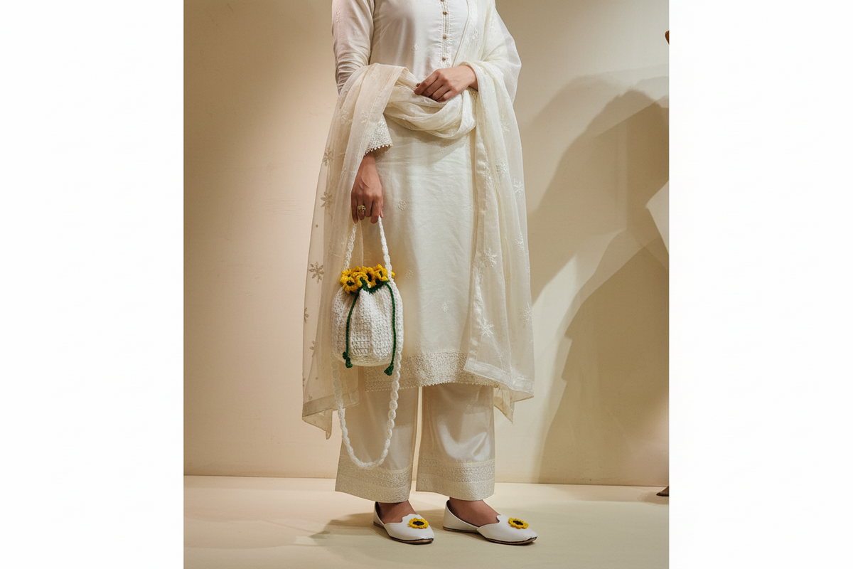 Sunflower Crochet Potli