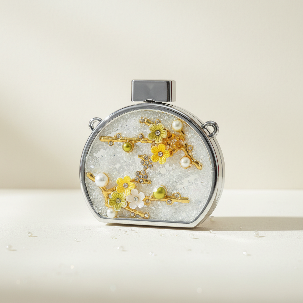 Gul-e-Rana Clutch (Silver)