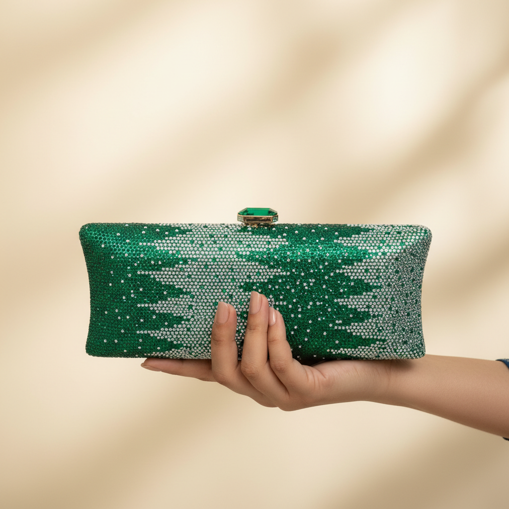 Crystallo Clutch (Green)
