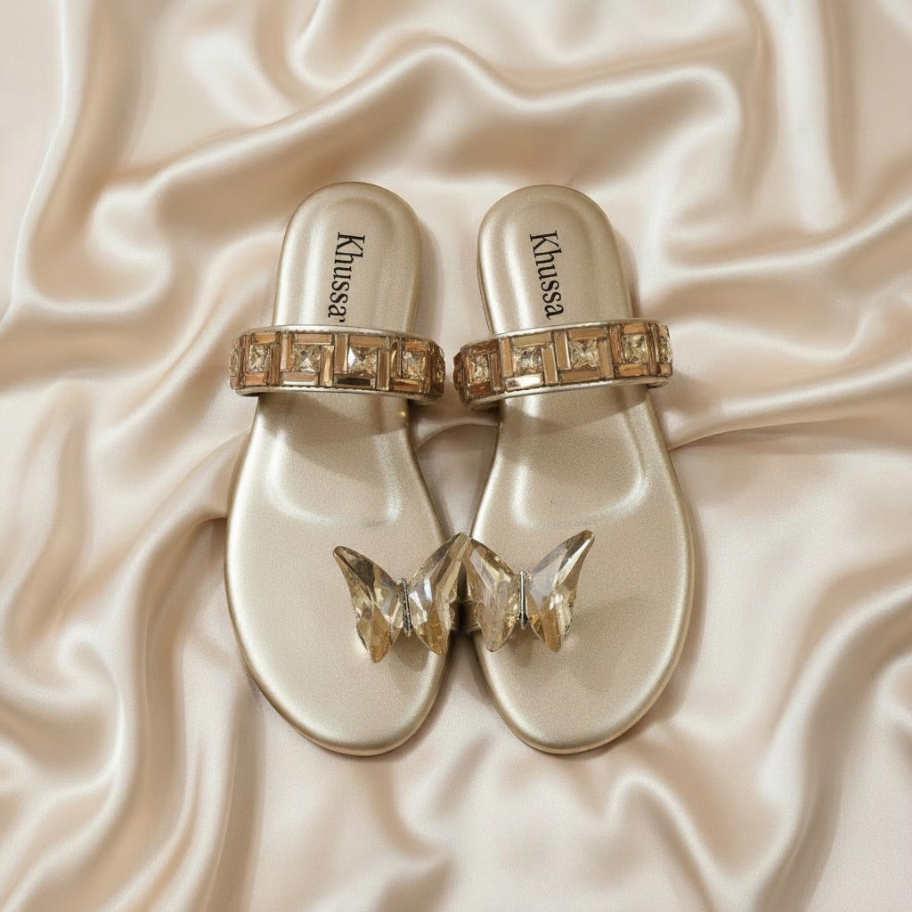 Buttery Kundan Flat(Gold)