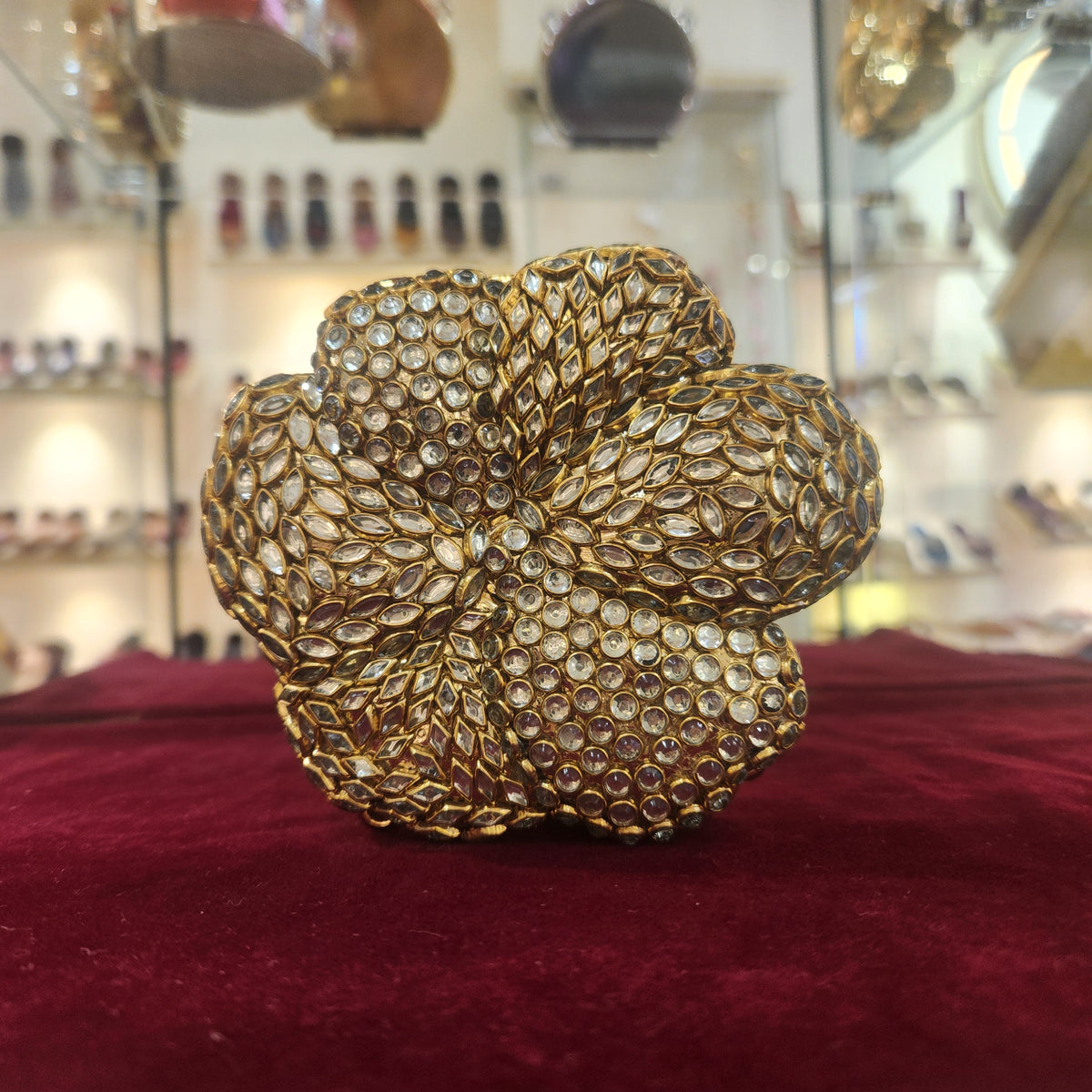 Kundan Flower Clutch (F)