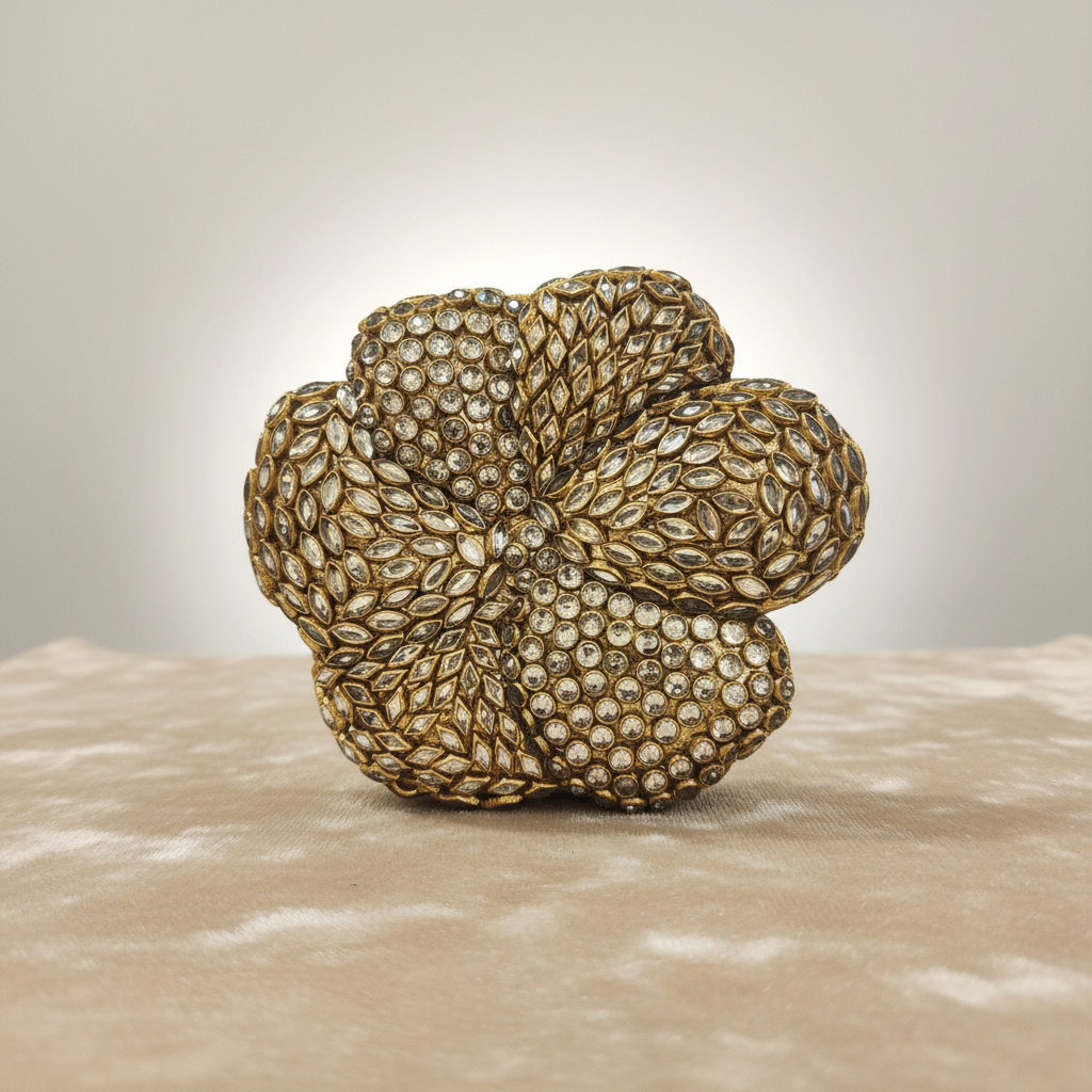 Kundan Flower Clutch (F)
