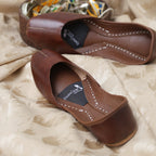 Choco brown Leather khussa