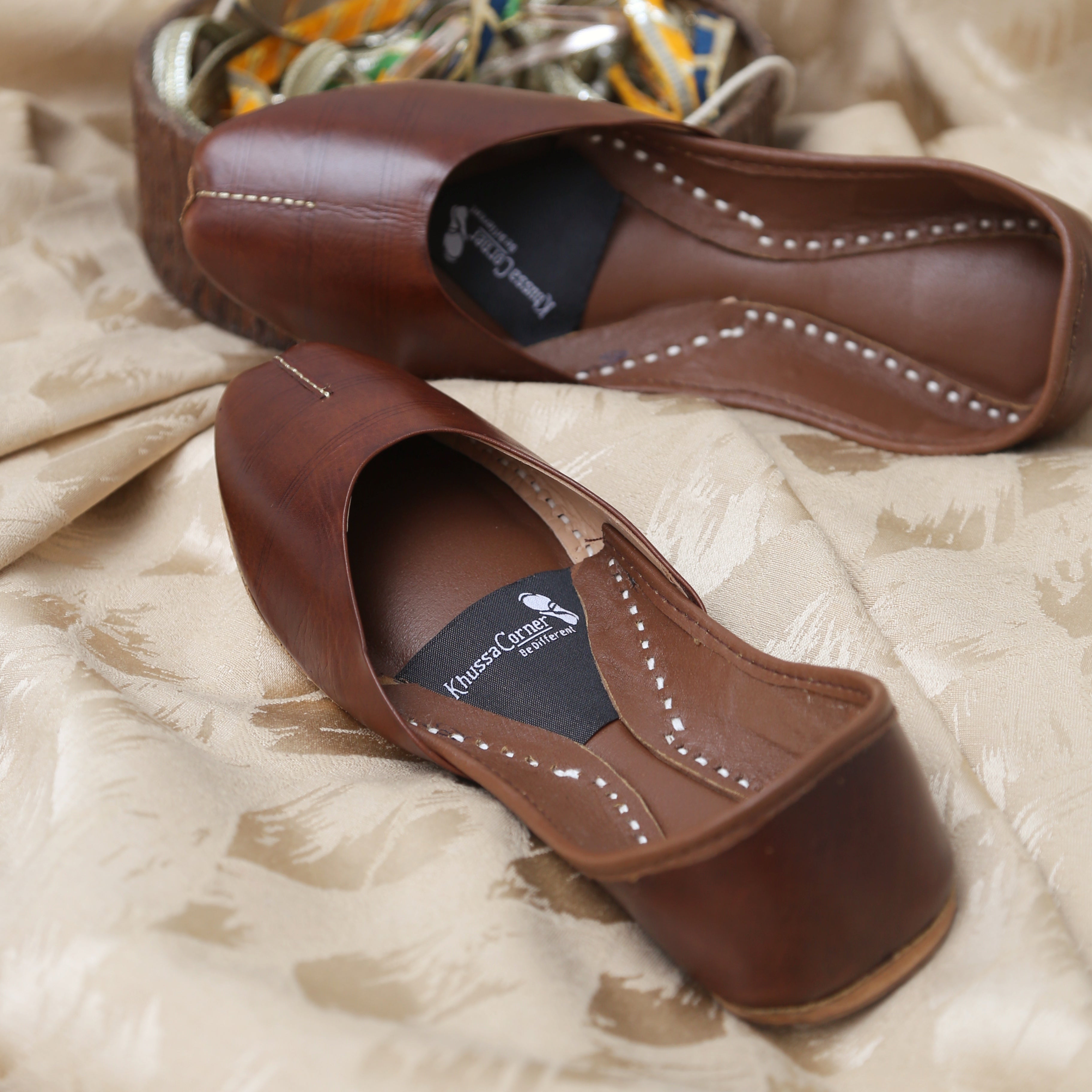 Choco brown Leather khussa