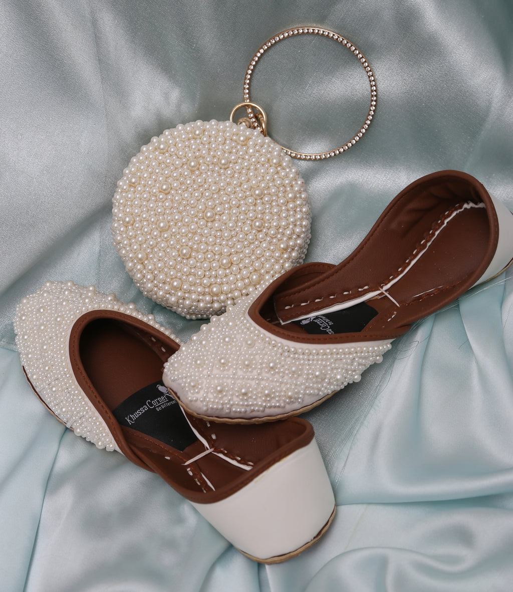 White Pearl RingClutch Set