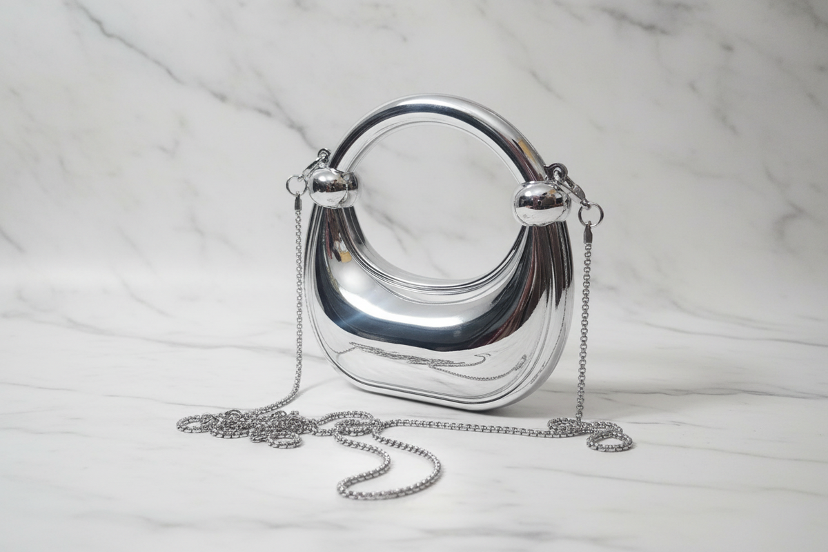 Dazzling Moon Mini Clutch(Silver)