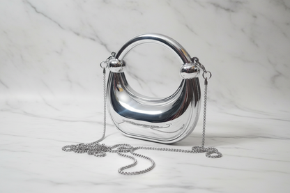 Dazzling Moon Mini Clutch(Silver)