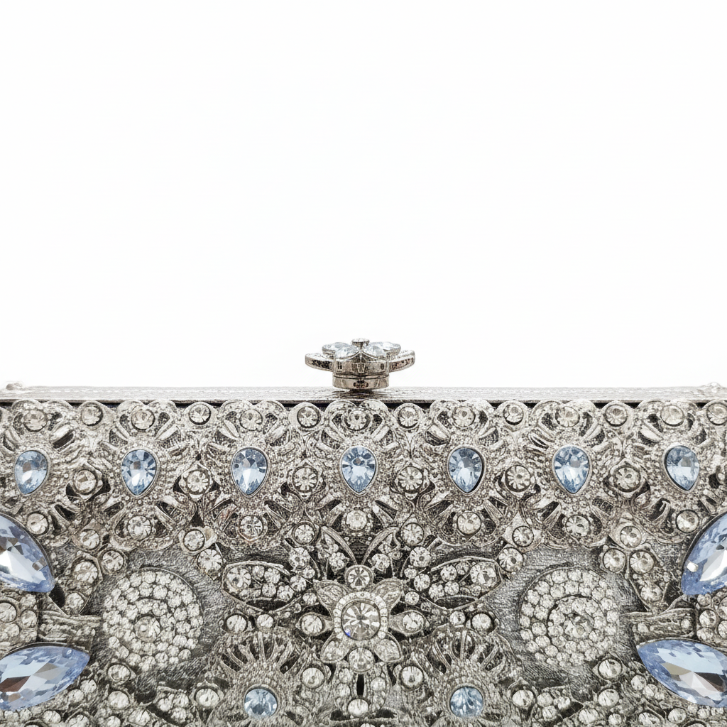 Manjoos Turkish Clutch (Silver)