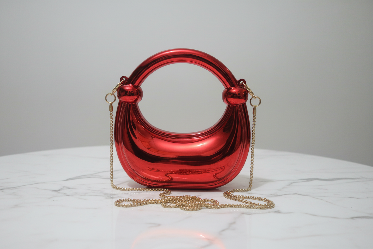 Dazzling Moon Mini Clutch(Red)