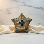 Kundan Sitaara Clutch (Sapphire)