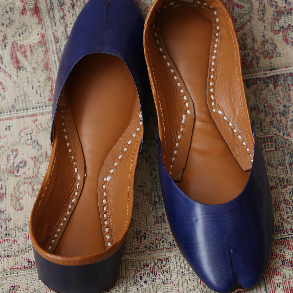 Blue Simple Leather
