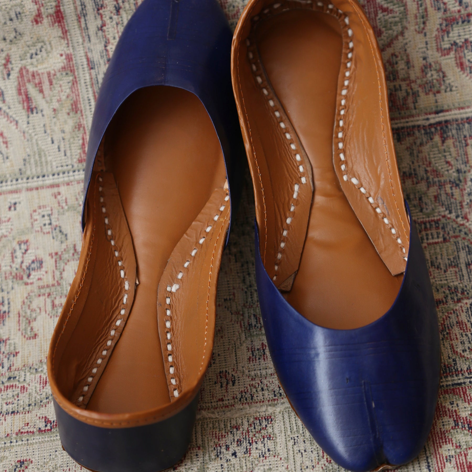 Blue Simple Leather
