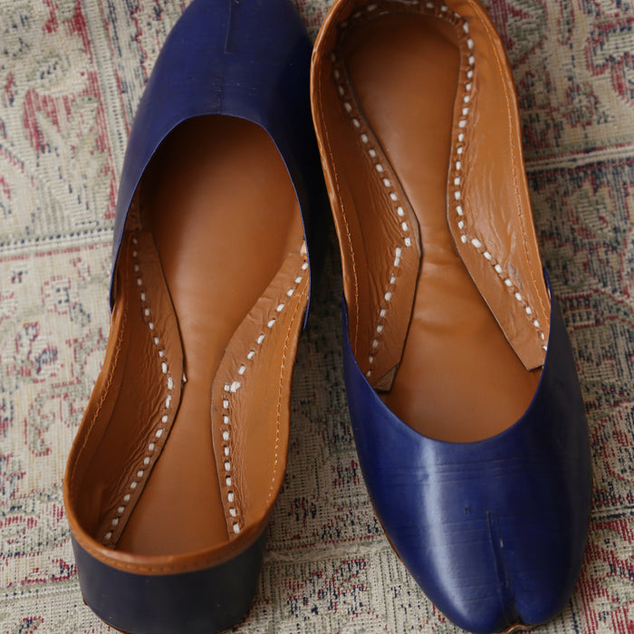 Blue Simple Leather