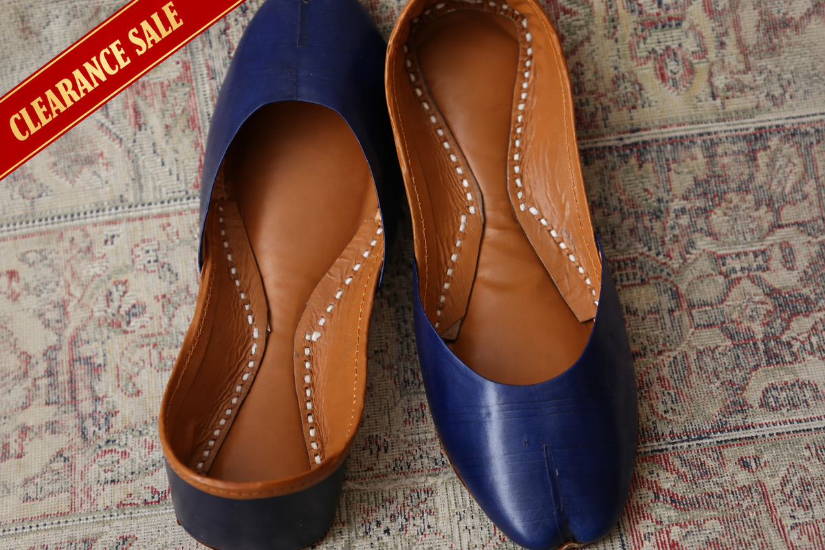 Blue Simple Leather