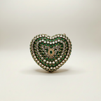 Crystal Heart Clutch (Emerald)