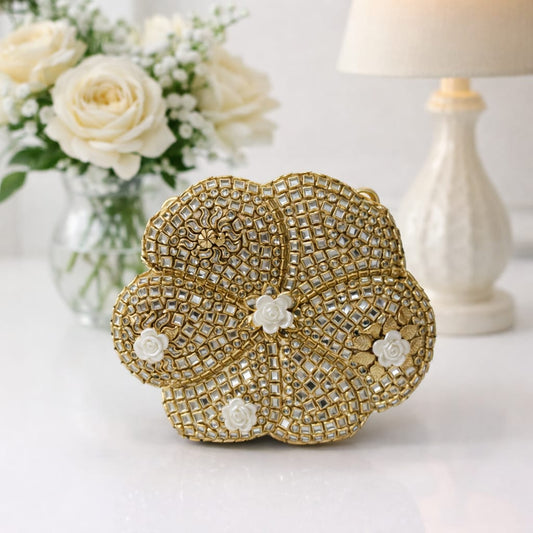 Kundan Flower Clutch (C)