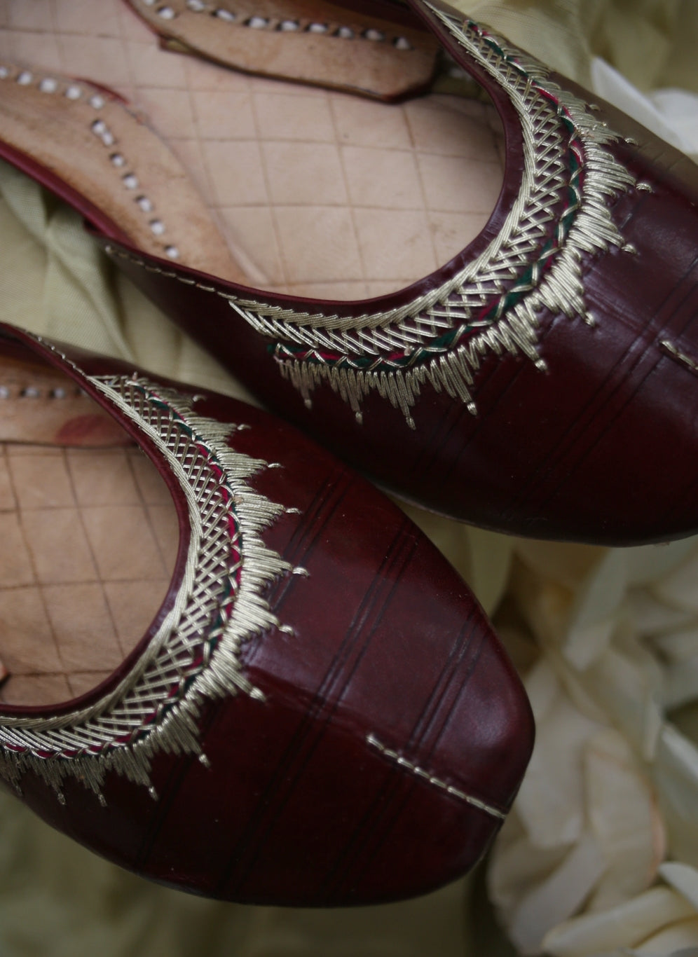 Maroon Pahari Leather