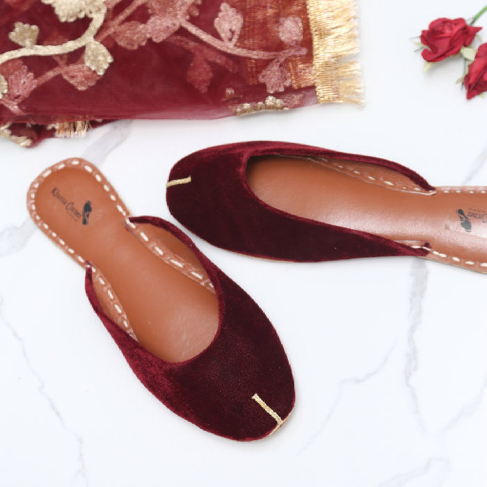 Maroon Velvet backless
